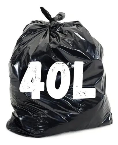 Saco De Lixo 40lt C/100 Und Preto Reforçado
