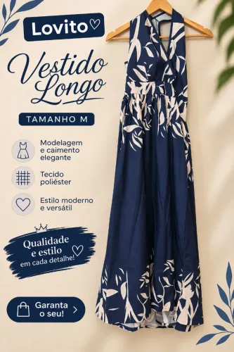 Vestido longo Lovito tamanho M novo