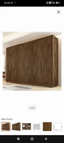 Guarda-Roupa Casal Europa Palermo 6 Portas