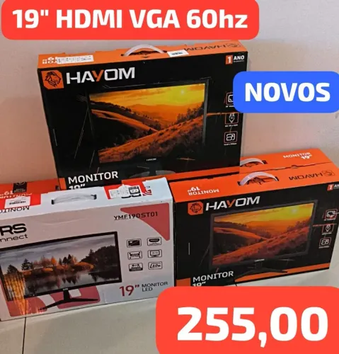 Monitor 19" Novo 60hz hdmi vga