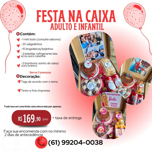 Festa na Caixa Adulto e Infantil