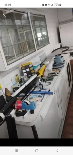 Bancada de Trabalho em Madeira Mogno - Reforçada e Muito Conservada