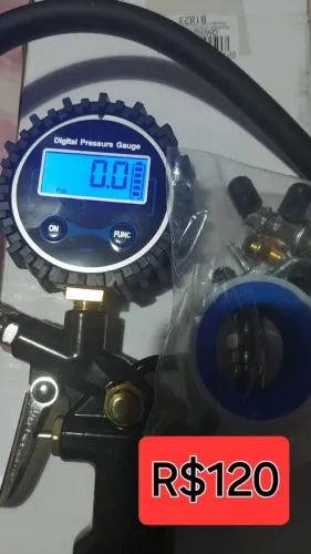 Medidor Digital De Pressão Dis Pneus Com Inflador 0-200psi.<br>?R$120?