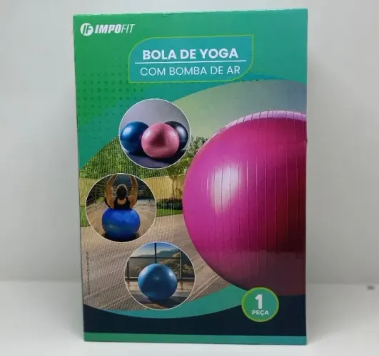 Bola De Yoga Resistente Com 65cm Acompanha 1 Bomba De Inflar