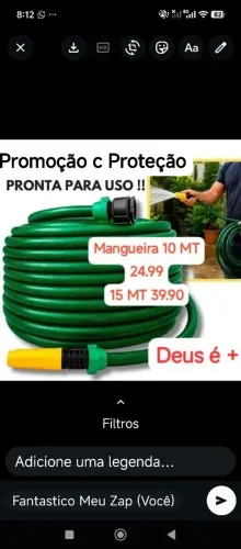 Mangueira 10 MT 25.00 15 MT 40.00