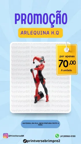 Arlequina H.Q impressão 3D 