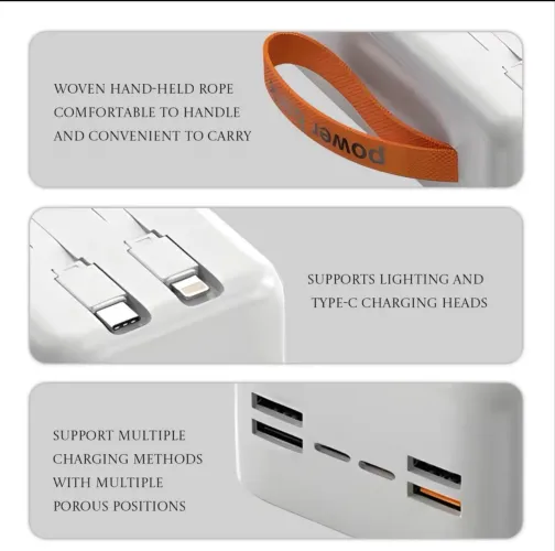Power Bank 20000/30000/50000mAh Carga Rápida Display Digital 33W~66W USB Type-C