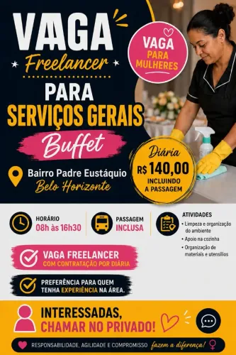 Vaga de freelancer serviços gerais