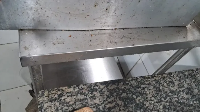Bancada inox industrial 110 X 0,70