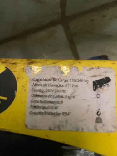 Vendo guincho elétrico 300 KG