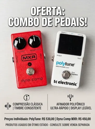 Pedal Dyna Comp MXR & Afinador Polytune 2