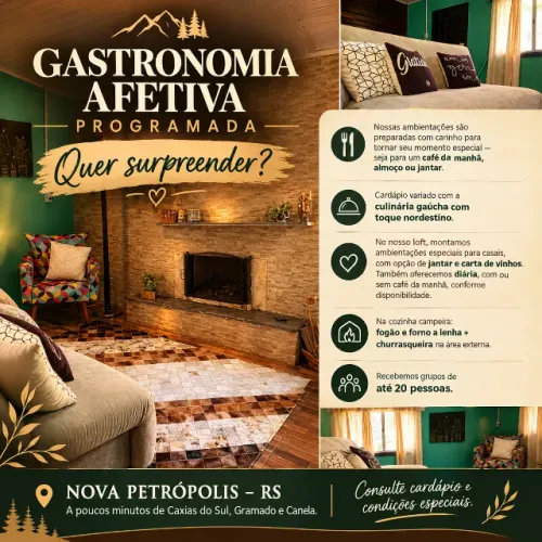 Gastronomia afetiva programada. Leia o card com atenção!