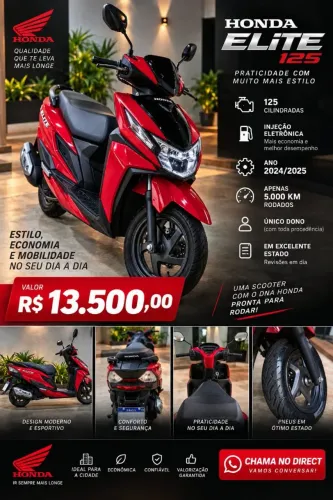 Honda Elite 125 Ano 24/25
