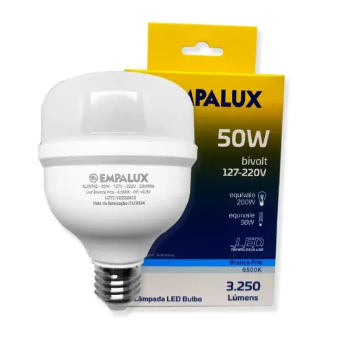  Lâmpada 50W Empalux Branco Frio Alta Potência 6500K- Bivolt 