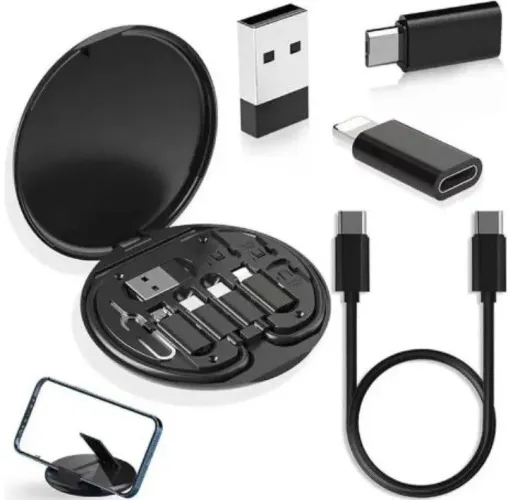 Cabo de carregamento rápido e adaptadores
