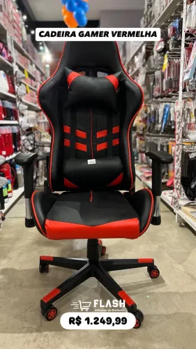 Cadeira gamer vermelha