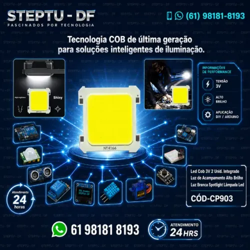 Led Cob 3V 2 Unid. Integrado Luz de Acampamento Alto Brilho Luz Branca Spotlight COD-CP903