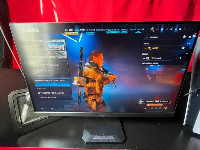 MONITOR GAMER GIGABYTE GS27FA, 27 POL, IPS, FHD, 1MS, 180HZ, HDMI/DP, GS27FA