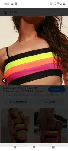 Top faixa neon janiero body of colours