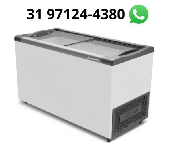 Freezer Horizontal Tampa de Vidro 388L Fricon Novo