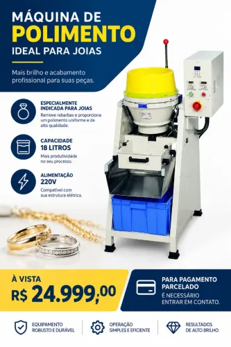 Máquina de acabamento centrífugo por disco rotativo - 18L