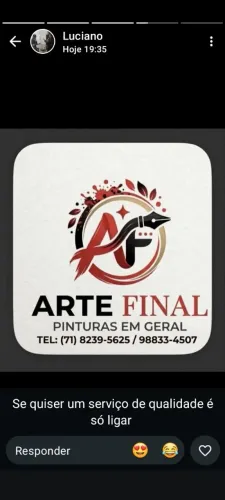 Pinturas,acabamentos em geral.