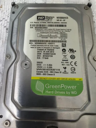 Western Digital 500GB 3.5 testado
