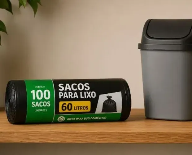 SACOS DE LIXO 60 LITROS USO DOMÉSTICO