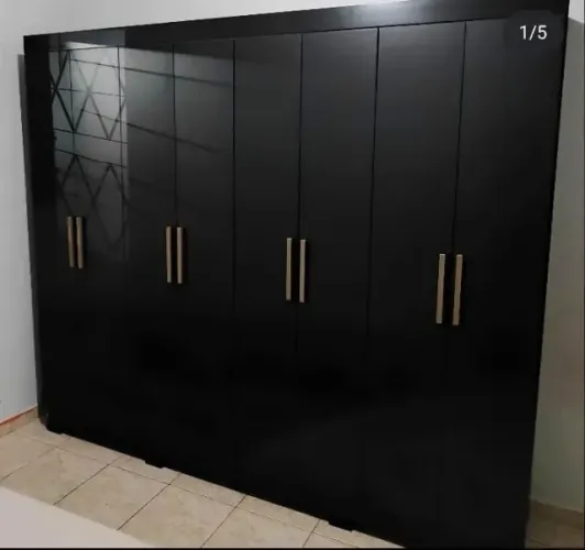 Guarda Roupa Casal 8 Portas 4 Gavetas Kit Pés Novo 