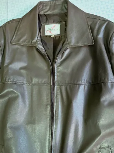 Jaqueta Masculina Casual Marrom 100%Couro 