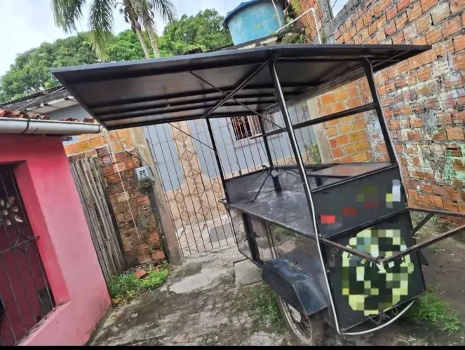 Carro de lanche de inox