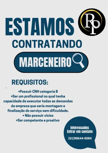 Vaga para marceneiro profissional