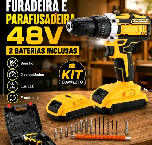 Kit furadeira e parafusadeira novinho e com maleta