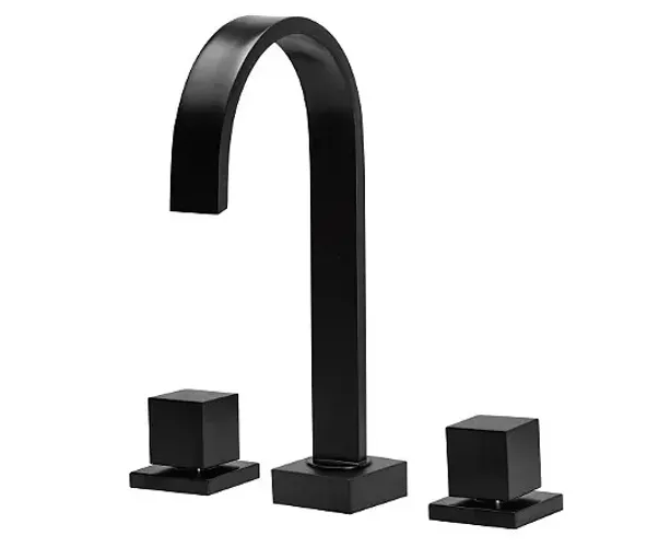 Torneira Misturador Mesa Para Banheiro Lavatório Preto Luxo