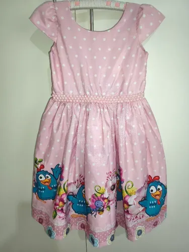 Vestido luxo galinha pintadinha