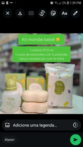 Kit mamãe bebê pronta entrega