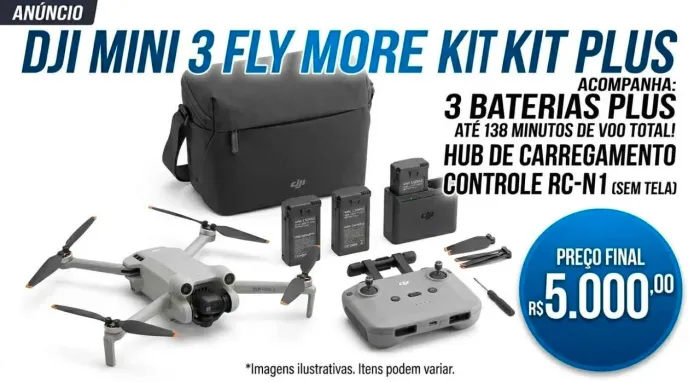 Drone DJI Mini 3 com combo flymore