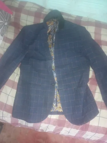 blazer masculino xadrez azul marinho