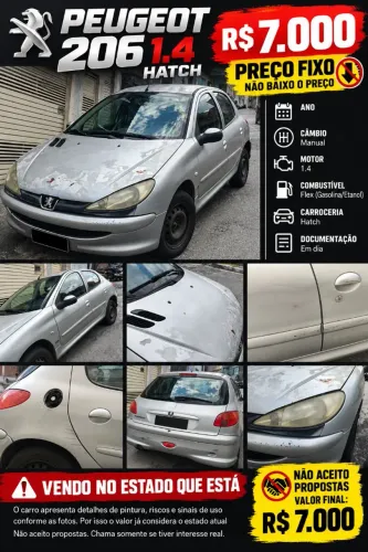Peugeot 206 Presence 1.4/ 1.4 Flex 8V 5P 2006