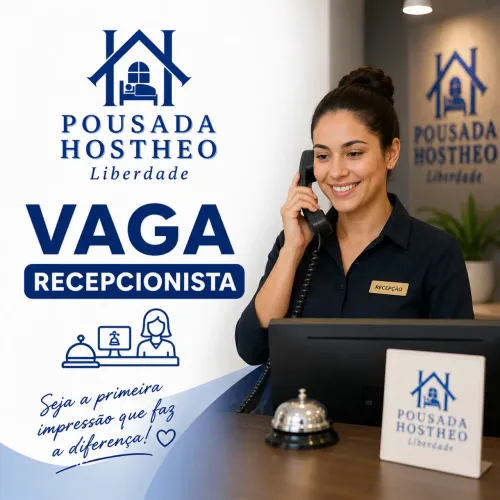 VAGA RECEPCIONISTA DE POUSADA 