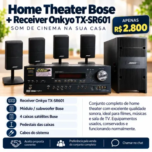 Home Theater Bose Acoustimass 10 Series III + Receiver Onkyo TX-SR601