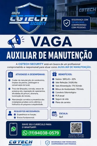 Auxiliar de Manutenção