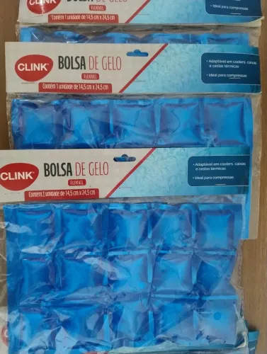 Kit 6 sacos bolsas de gelo artificial flexível novos