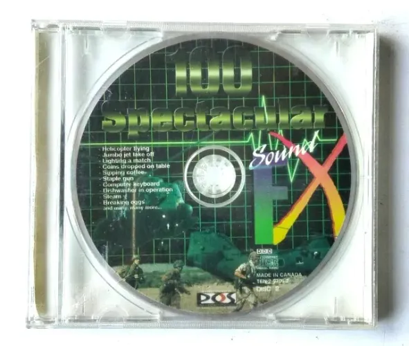 Cd de Efeitos Sonoros - 100 Spectacular Sound Effects - 1998