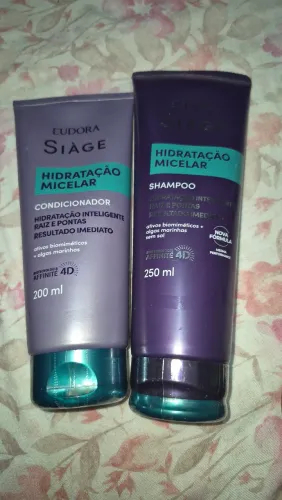 Kit shampoo e condicionador siage Hidrataçao Micelar