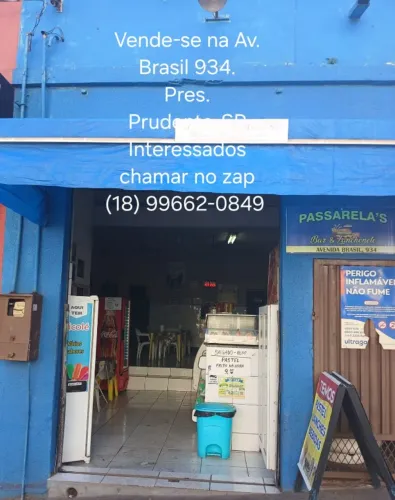 Vende-se Bar Lanchonete, ponto comercial montado no centro de Presidente Prudente