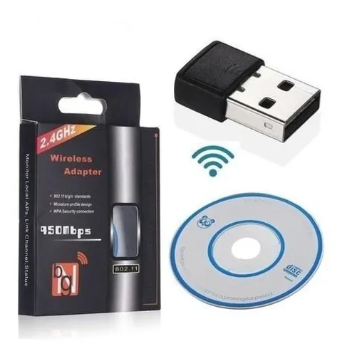 Adaptador Receptor Wireless Usb Wifi De 950Mbps Wireless Nano