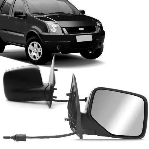 Par Retrovisor Ford Ecosport 2003 à 2012 - Preto - Metagal