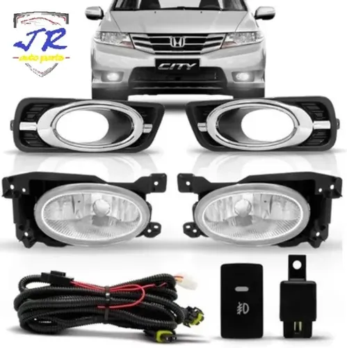 Kit Farol de Milha City 2012 2013 2014 Auxiliar Neblina