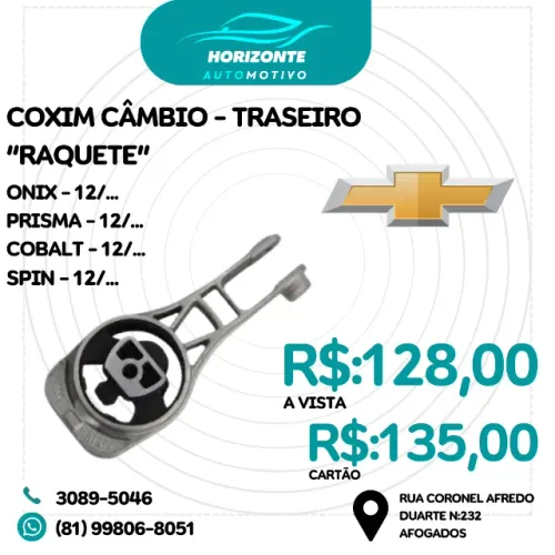 Coxim traseiro do cambio Onix Prisma Cobalt Spin 2012 em diante